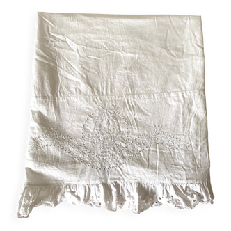 Drap pour enfant brodé blanc