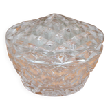 Chiseled Glass Box with Lid - Sugar Bowl