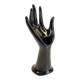 Handmade vintage black ceramic ring sizer vase