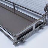 Wall shelf silver patina bronze glass early 20th century