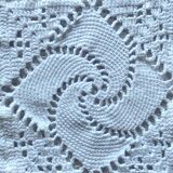 White cotton bedspread, Old crochet bedspread