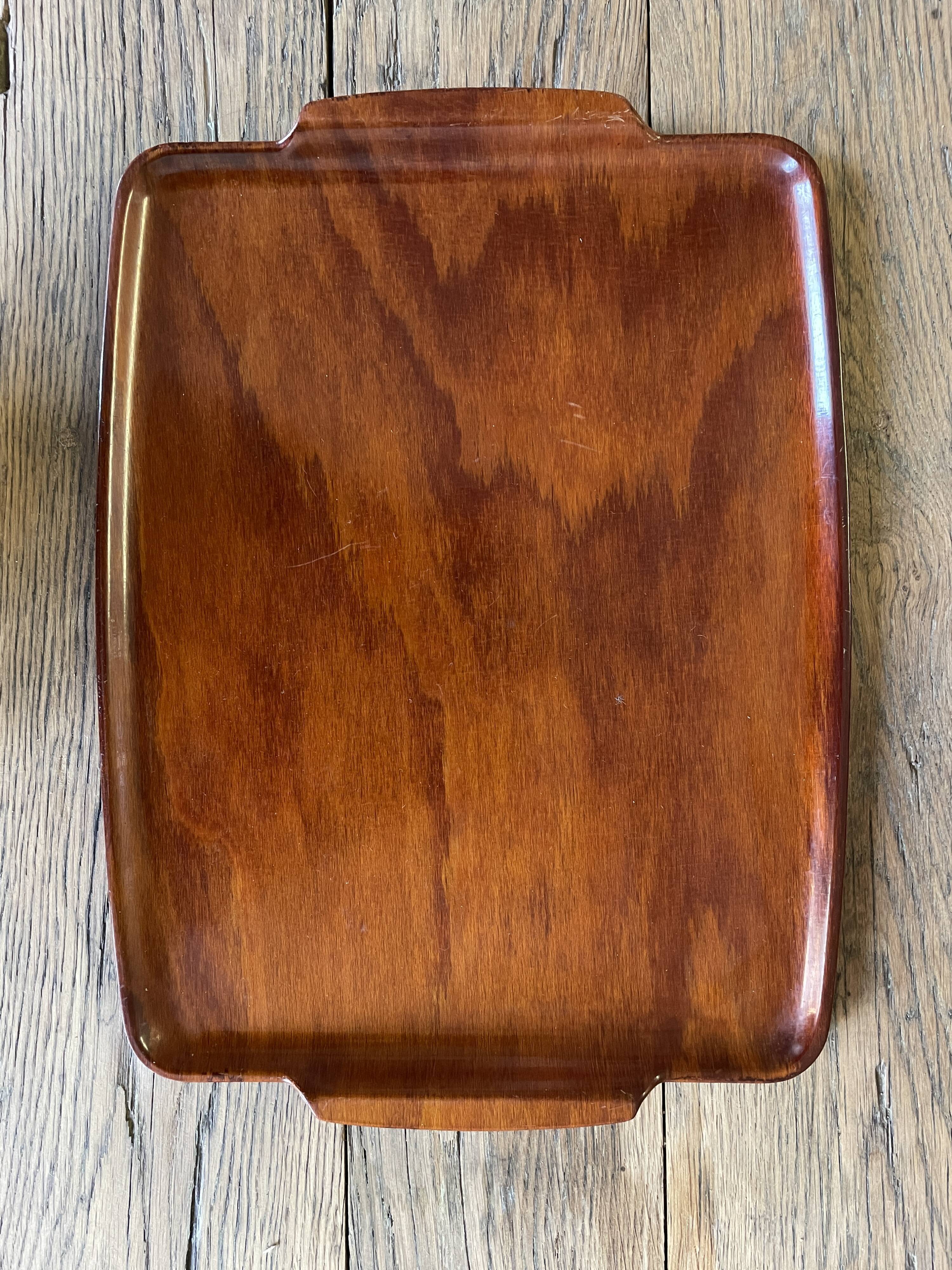 Teak tray 60s Gerlinol-Durobois