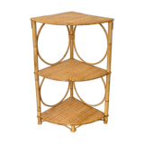 Rattan corner shelf