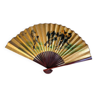 Vintage oriental decorative wall fan