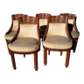 5 chaises gondole epoque art deco 1930