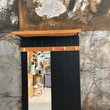 Teak & brass coat rack