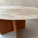 Table à manger en travertin et bois