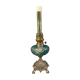 Lampe à pétrole verre bleue