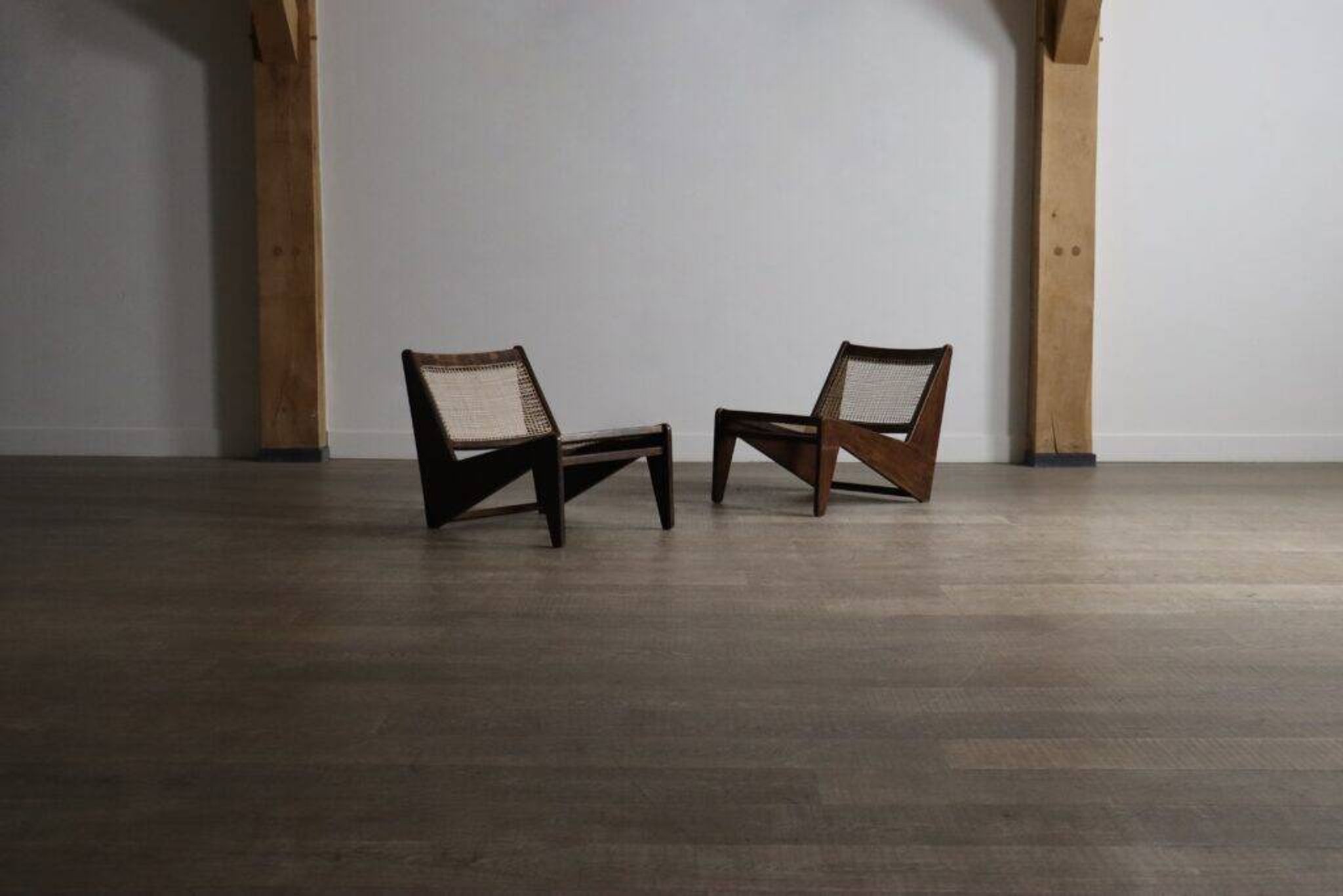 Pierre Jeanneret Kangaroo Chairs PJ-SI-59, India, 1955