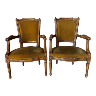 Pair of convertibles in hetre style directoire early xxe flute