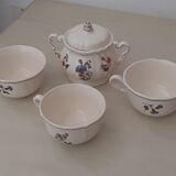 Cups and sugar bowl Sarguemines Agreste