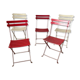 Set of 5 guinguette chairs