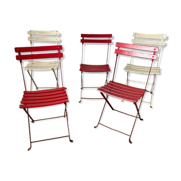 Lot de 5 chaises guinguette