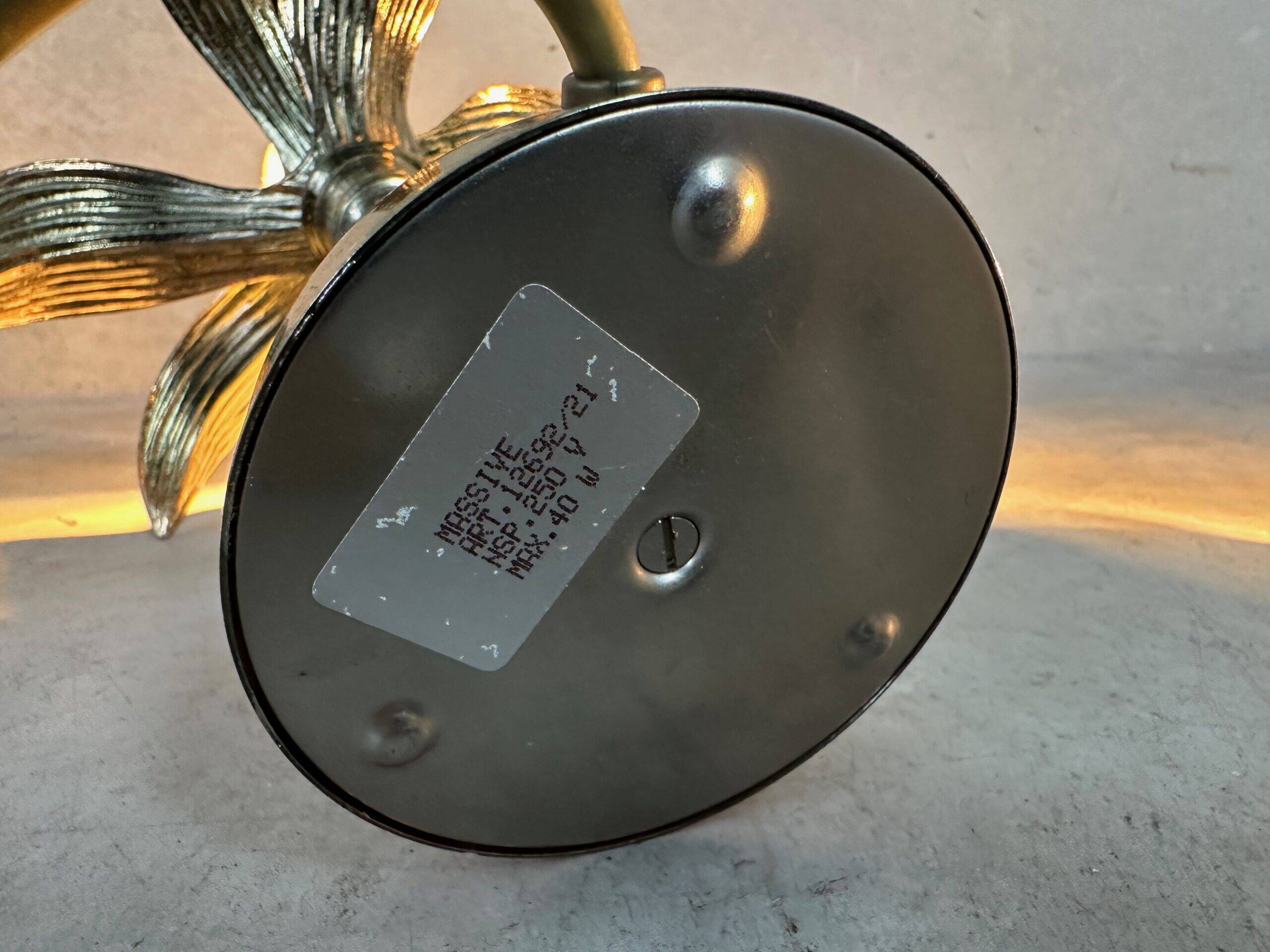 Lampe de table vintage en palmier – Willy Daro pour Massive – années 1970