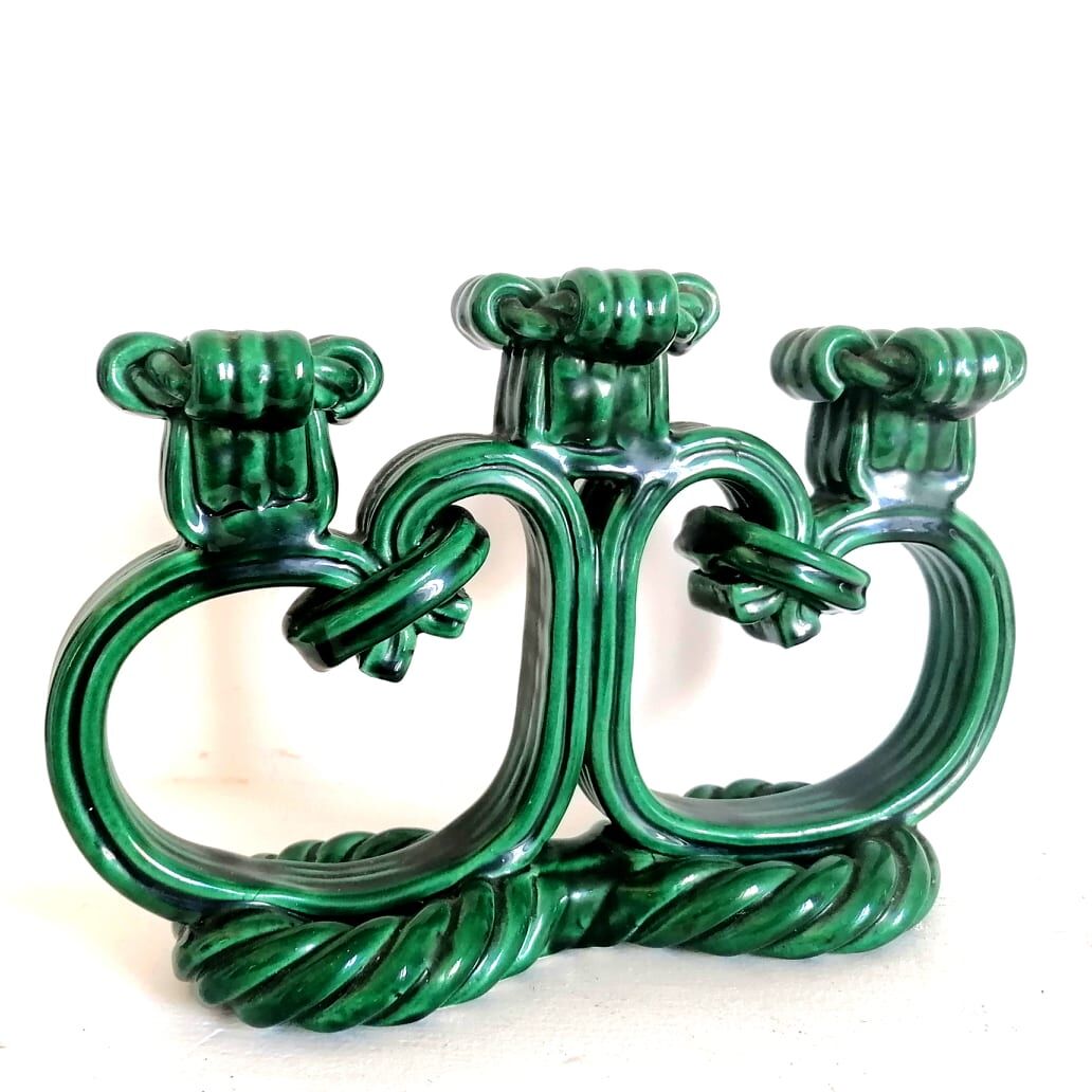 Candle holder slurry style Vallauris, 1950