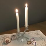 Ancient art deco glass candlestick