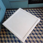 1970s square fiberglass coffee table