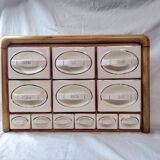 Ceramic spice shelf and wood 1940