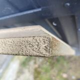 Old frame in gilded beige wood, 59x46 cm