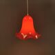 Red vintage hanging lamp made from ABC plastic. Denmark 1980s