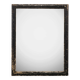 Antique French mirror from the late 19th century with a black painted frame.