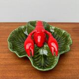 Vintage Italian lobster-shaped pottery sculpture.