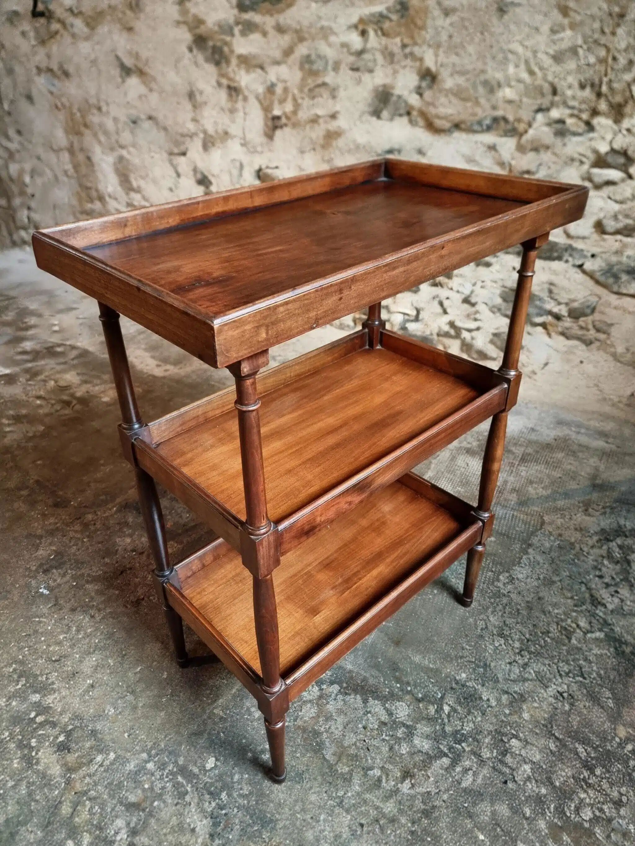 Vintage French shelf in cherry wood, 1920s.