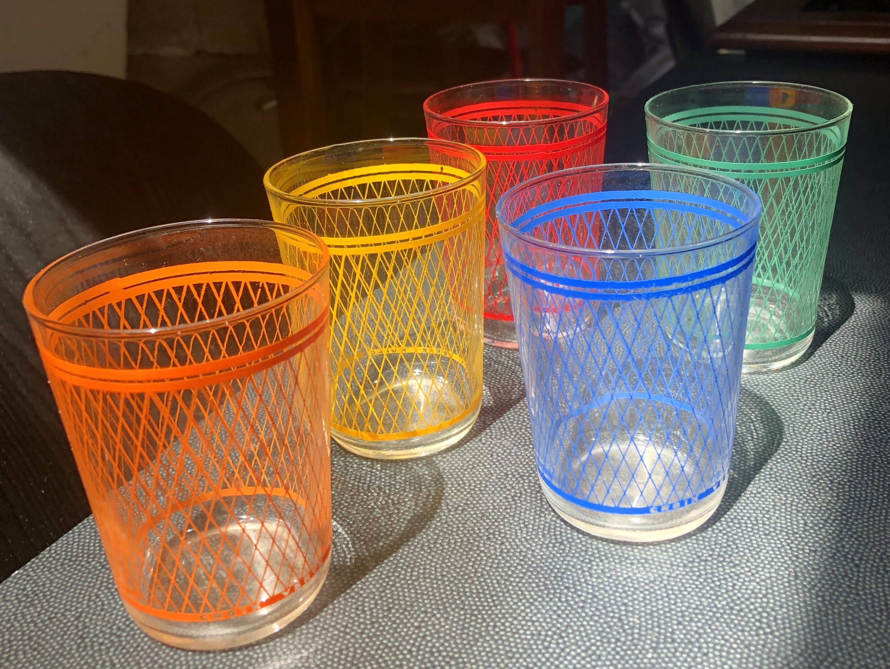 Lot of vintage orangeade glasses