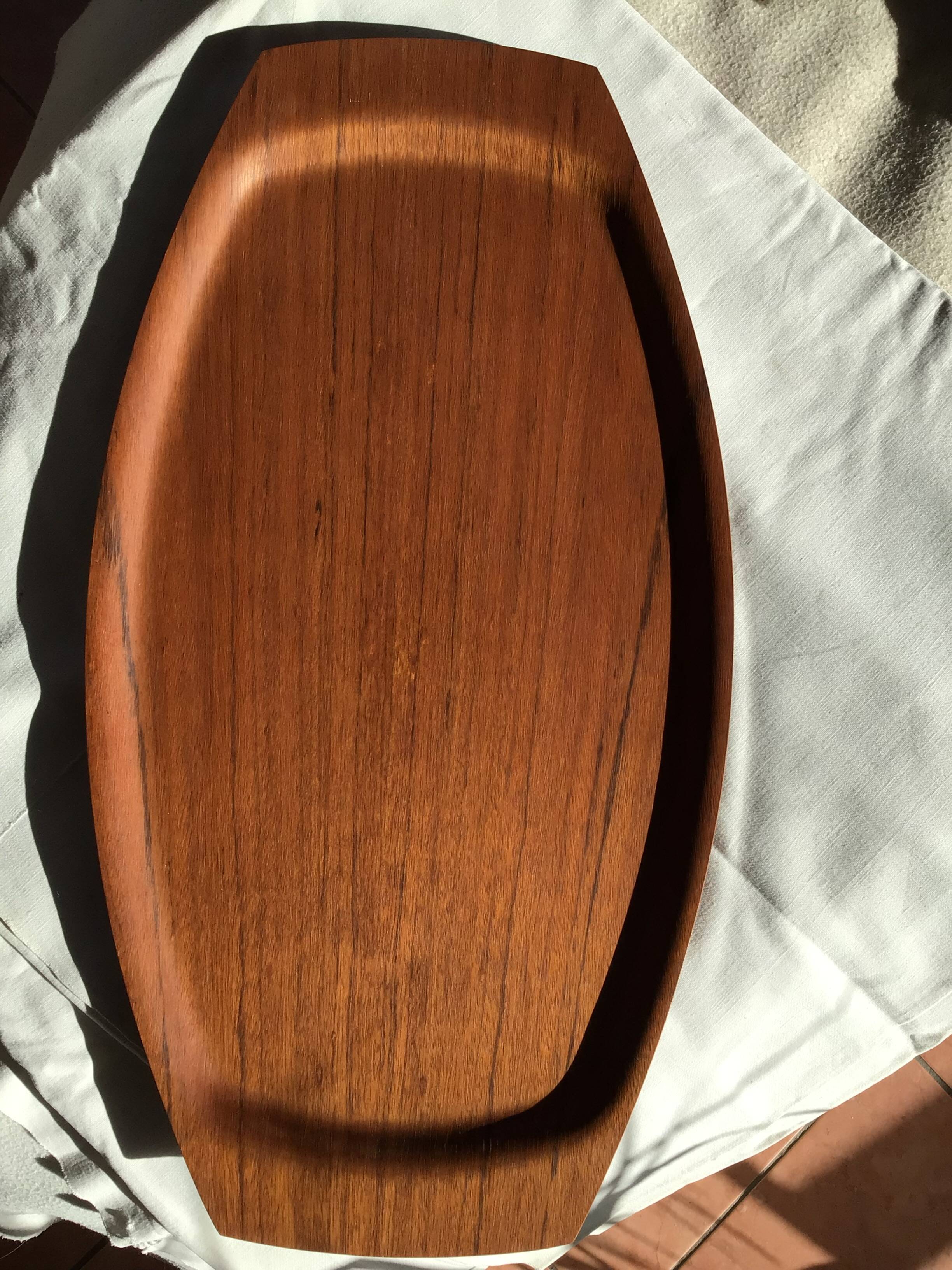 Plateau teck placage 60’s scandinave