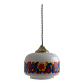 VINTAGE OPALINE SUSPENSION LIGHT 1970