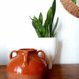 Vintage glazed pottery vase