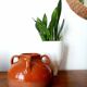 Vintage glazed pottery vase