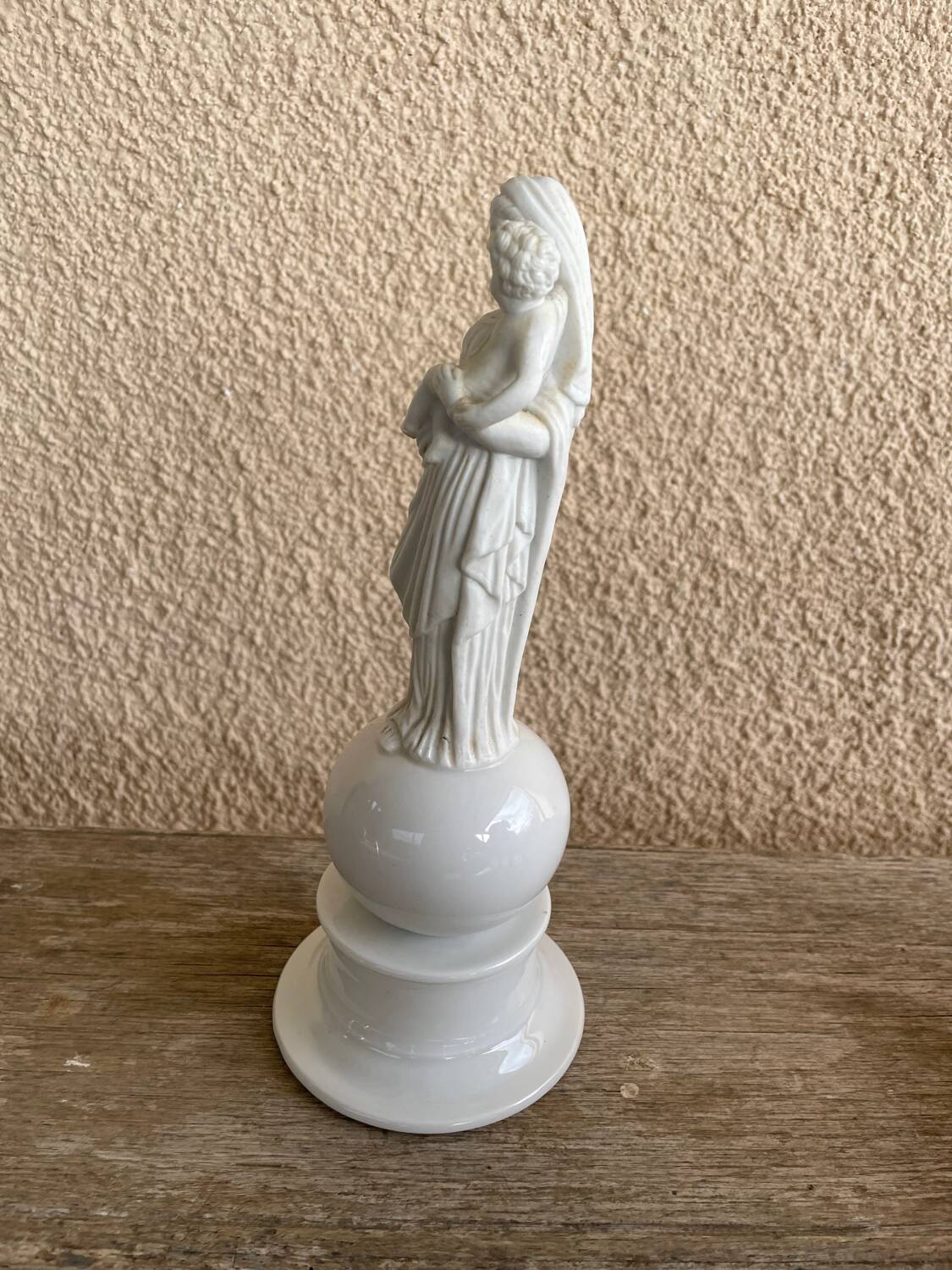 antique French bisque Madonna figurine