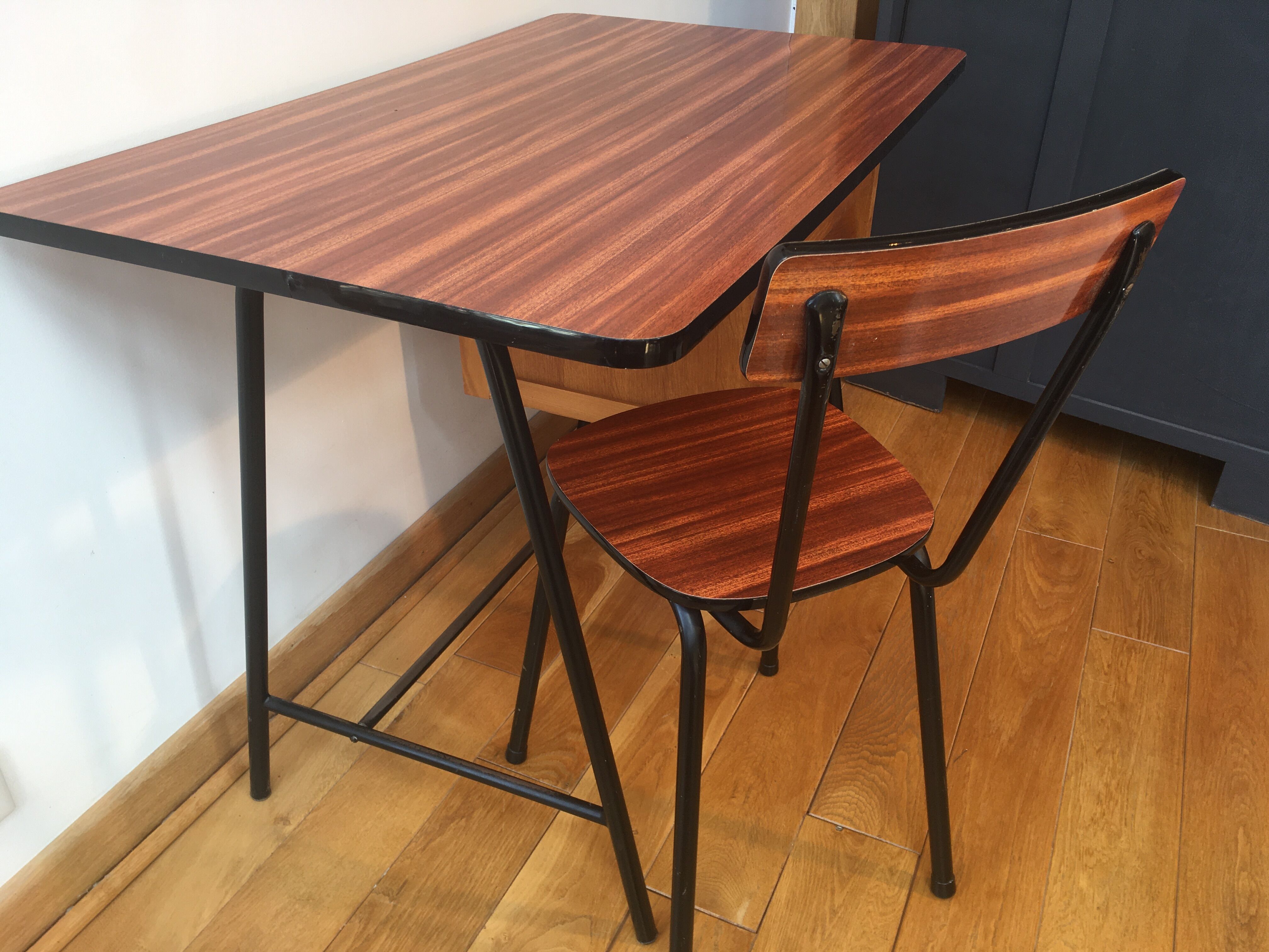Formica desk and chair