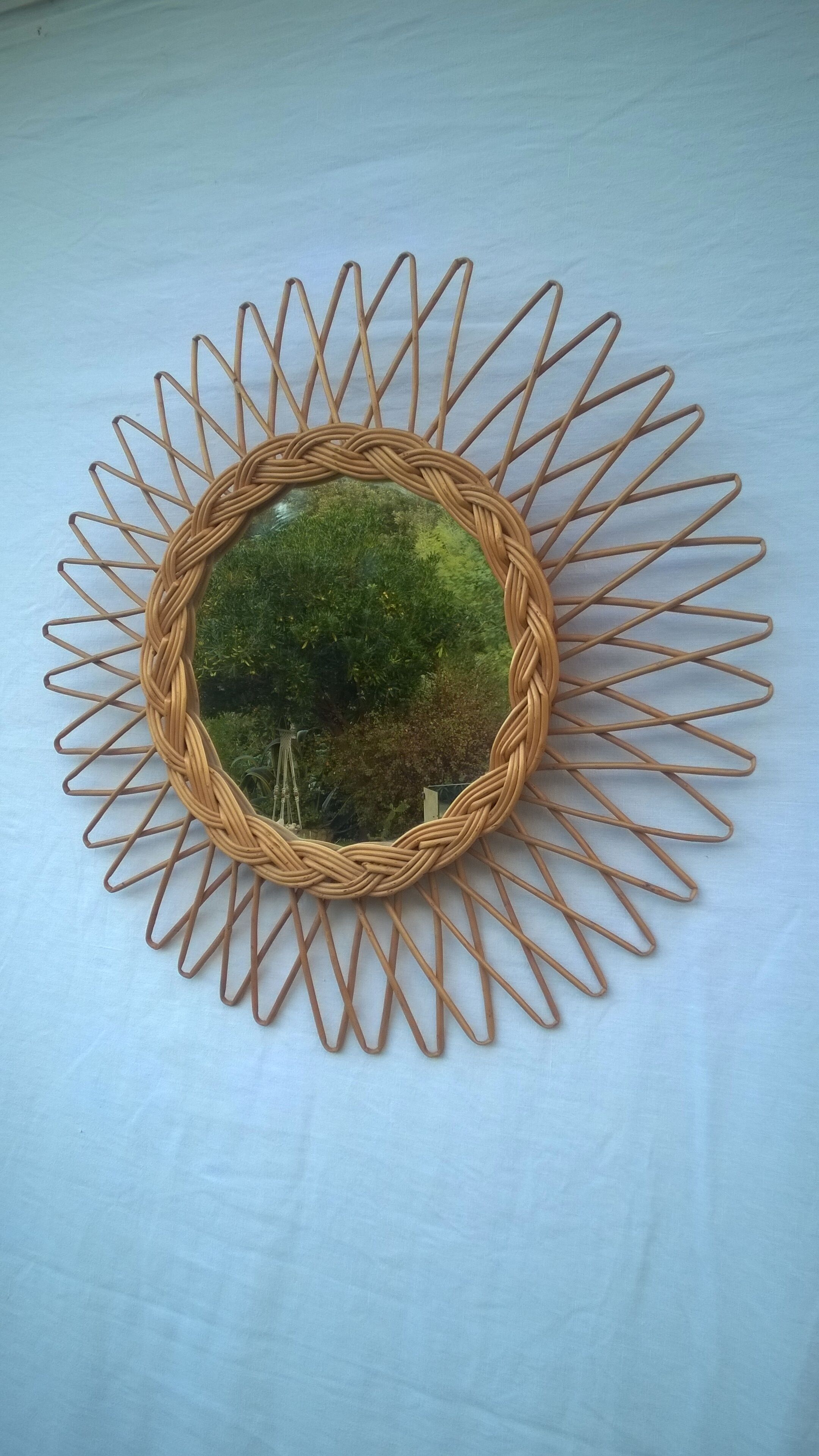 Mirror sun rattan 40cm