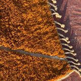 Beni Ouarain rug 300x200 cm – Thick ochre wool with tribal patterns