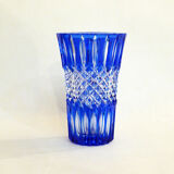 Cobalt blue cut vase