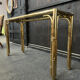 Bamboo-style Console Table Brass 1970