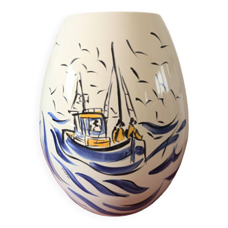 KG Saint Clément vase signed Sanséo model Navy Blue