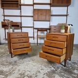 2x Vintage 1960s Danish chests of drawers, night stands teak 60 - 70