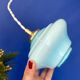 Vintage blue opaline suspension globe