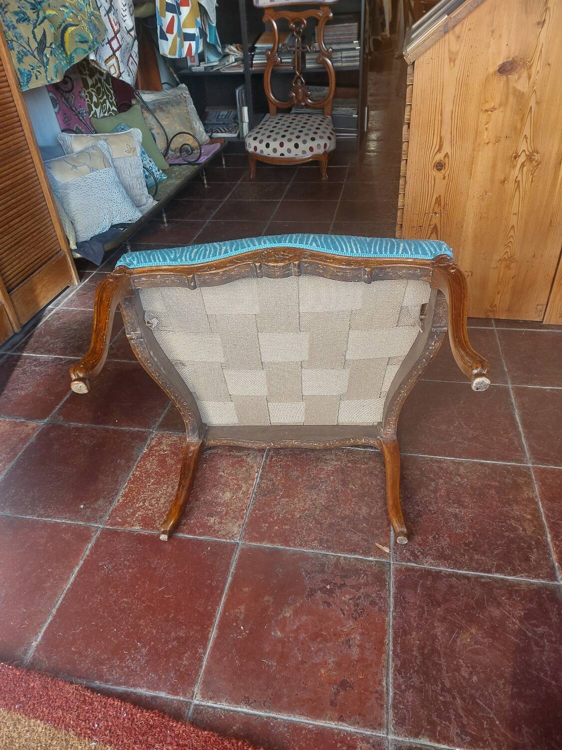 Restored Louis XV queen's armchair