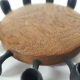 Round Teak and Metal Candleholder by Digsmed, Danish Design, 1964
