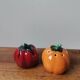 Salt shaker and pepper vintage ceramic slurry vegetables