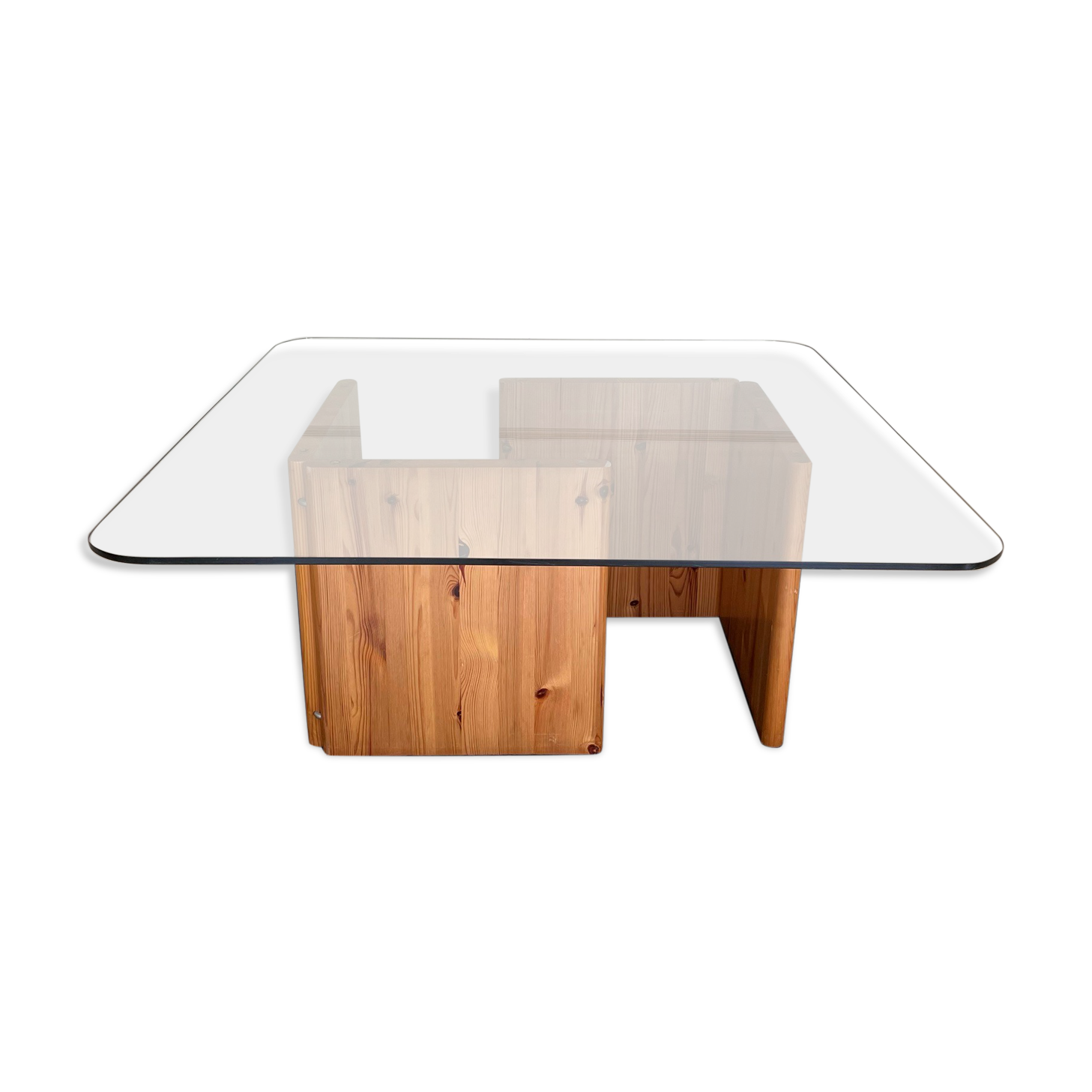 Coffee table "lagun", square model, sweden, ikea 1980