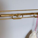 Patère en métal doré des années 50