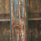 Old Burmese teak vessel Blue-ecru patina