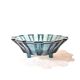 Art Deco Style Geometric Blue Glass Bowl (By Scailmont)