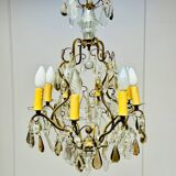 Baccarat Cage Chandelier In Bronze And Crystal Louis XV Style XIX Eme Century