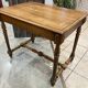 1-drawer solid oak desk with turned and carved legs, 89x62cm.